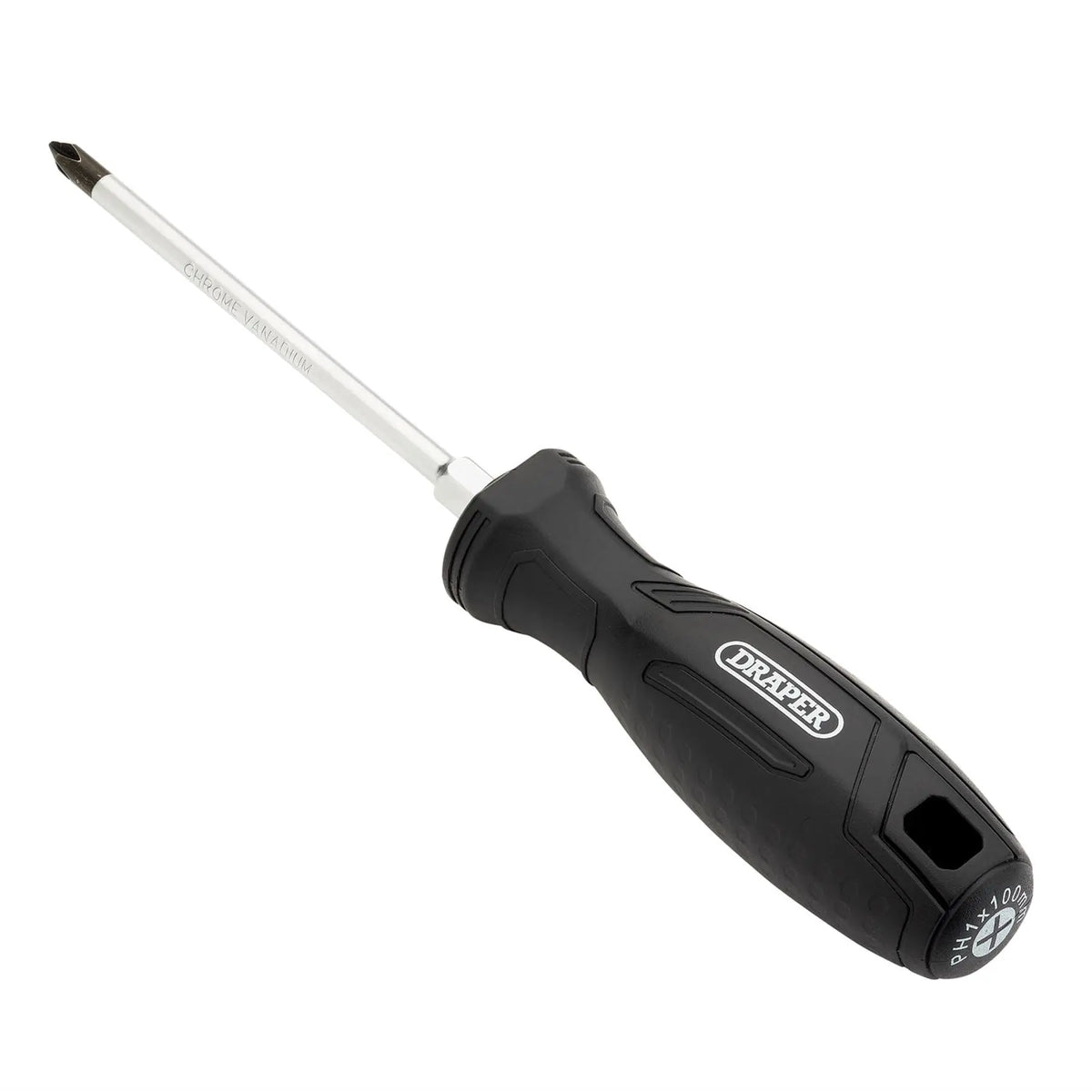Draper Phillips Hard Grip Screwdriver PH1 x 100mm 13492 White Rose Tools