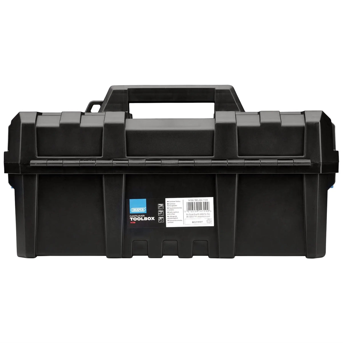 Draper Plastic Cantilever Toolbox 454mm 14709 White Rose Tools