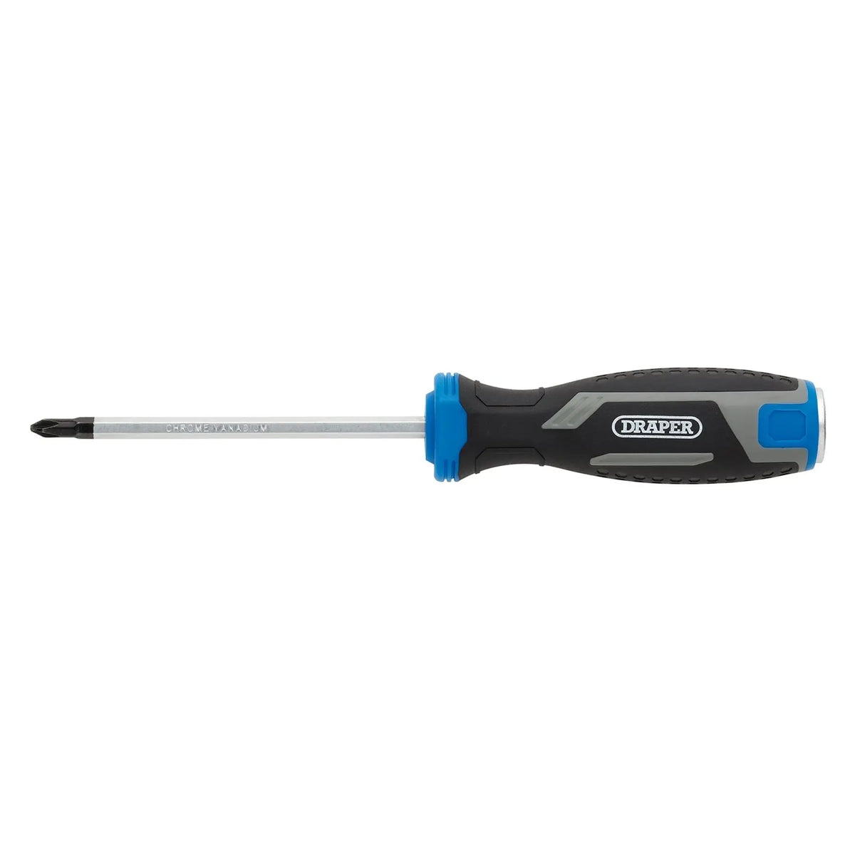 Draper Pound Thru Phillips Soft Grip Screwdriver PH1 x 100mm 13443 White Rose Tools