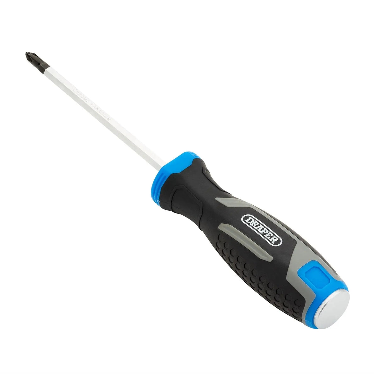 Draper Pound Thru Phillips Soft Grip Screwdriver PH1 x 100mm 13443 White Rose Tools