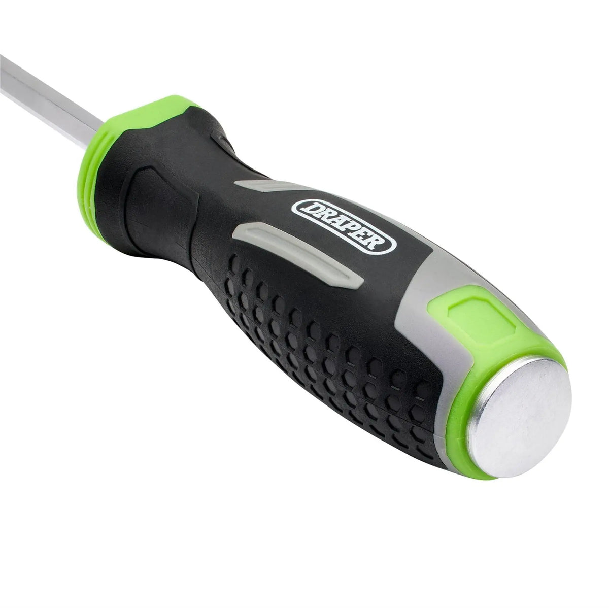 Draper Pound Thru Pozi Soft Grip Screwdriver PZ2 x 125mm 13452 White Rose Tools