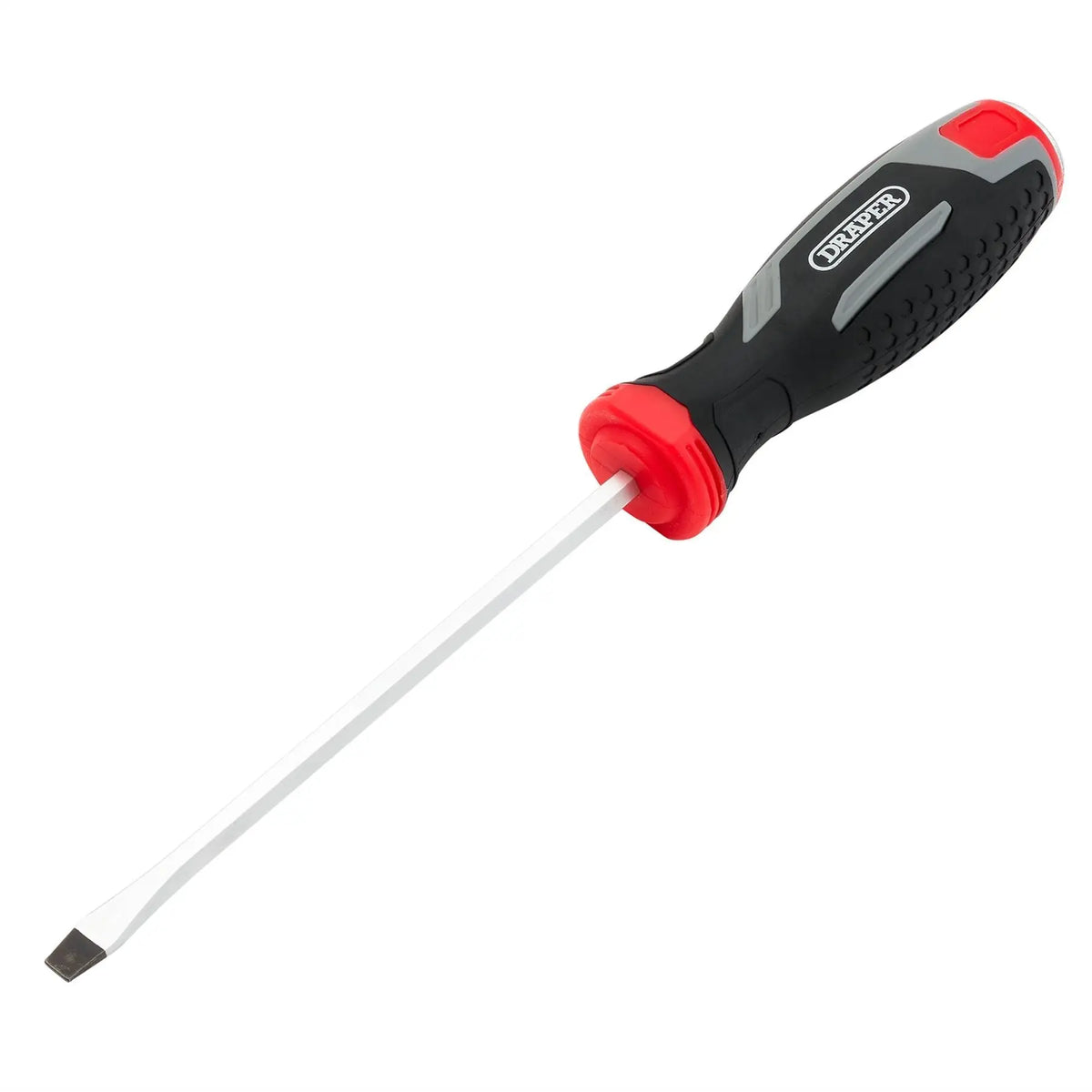 Draper Pound Thru Slotted Soft Grip Screwdriver SL5.5 x 125mm 13461 White Rose Tools