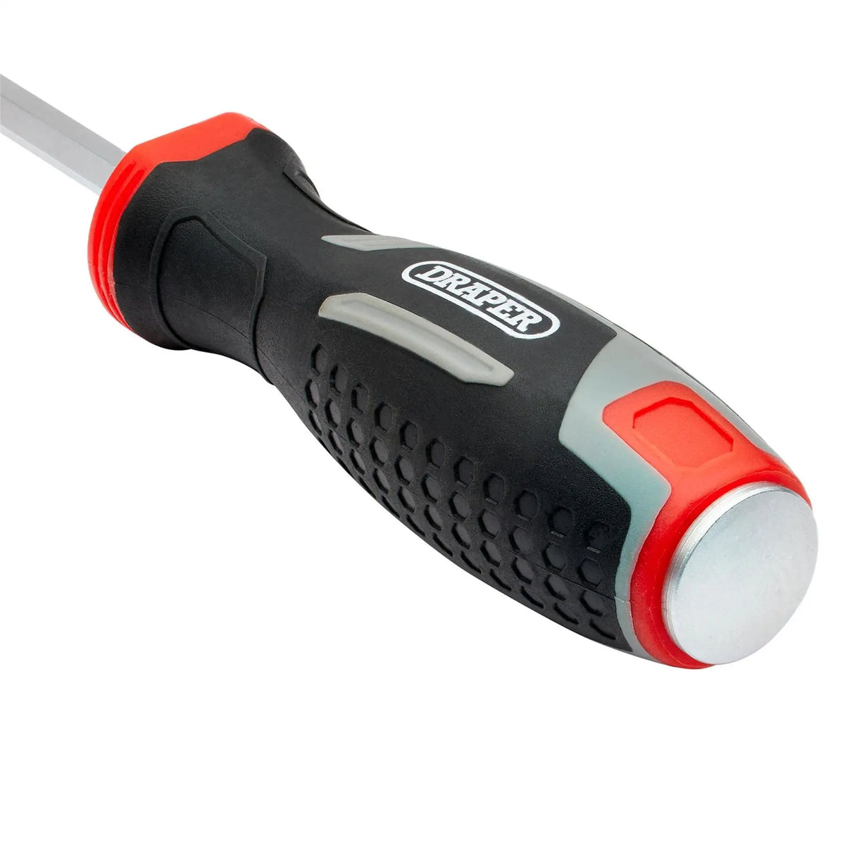 Draper Pound Thru Slotted Soft Grip Screwdriver SL6.5 x 150mm 13464 White Rose Tools
