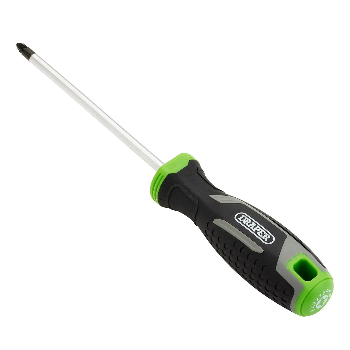 Draper Pozi Soft Grip Screwdriver PZ2 x 125mm 13372 White Rose Tools