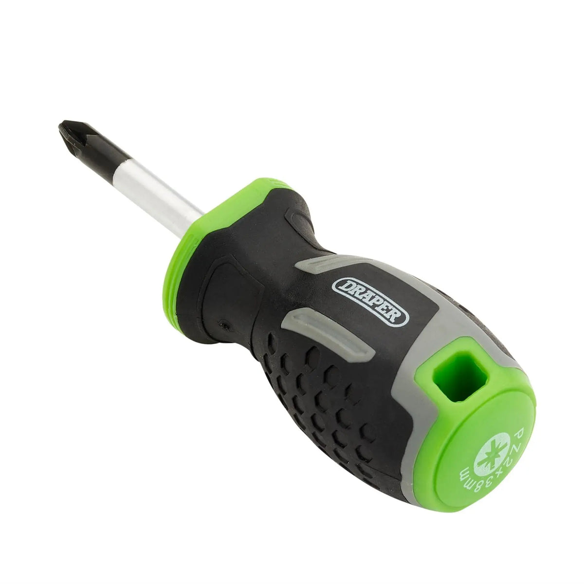 Draper Pozi Soft Grip Screwdriver PZ2 x 38mm 13368 White Rose Tools