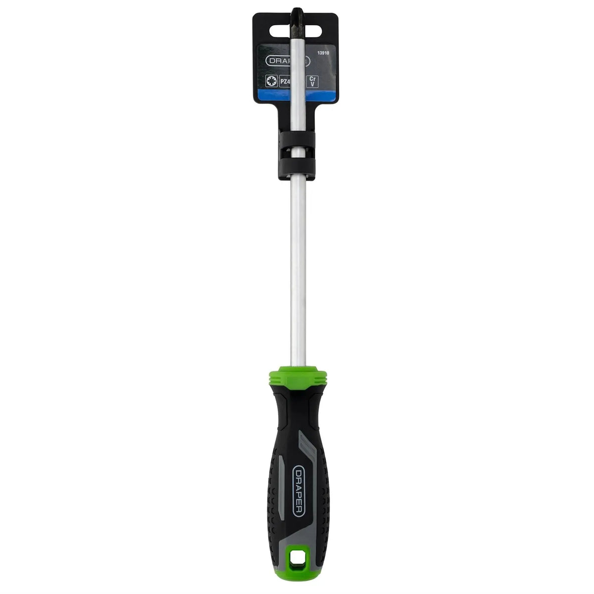 Draper Pozi Soft Grip Screwdriver PZ4 x 200mm 13910 White Rose Tools