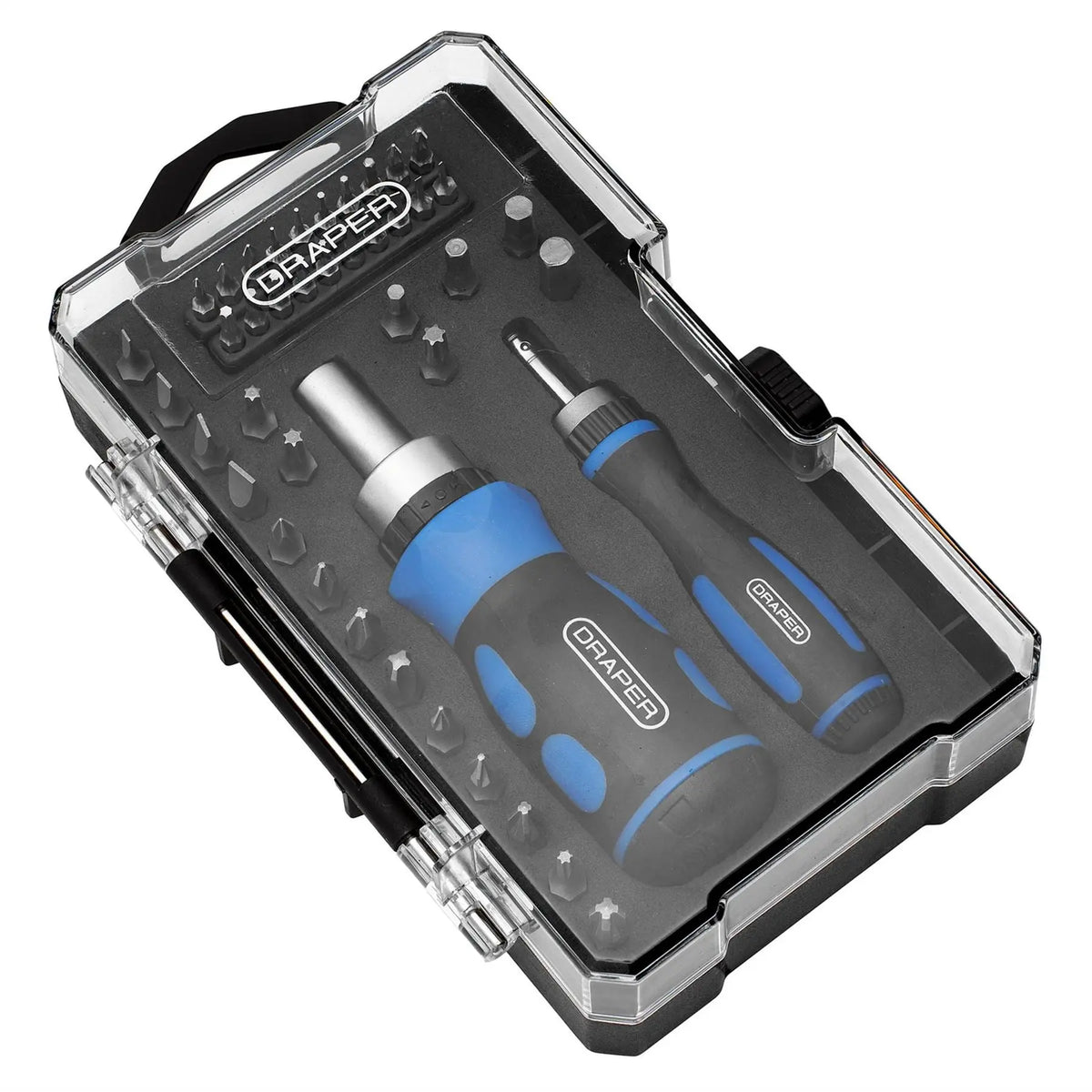 Draper Ratchet Screwdriver and Bit Set (42 Piece) 46479 White Rose Tools