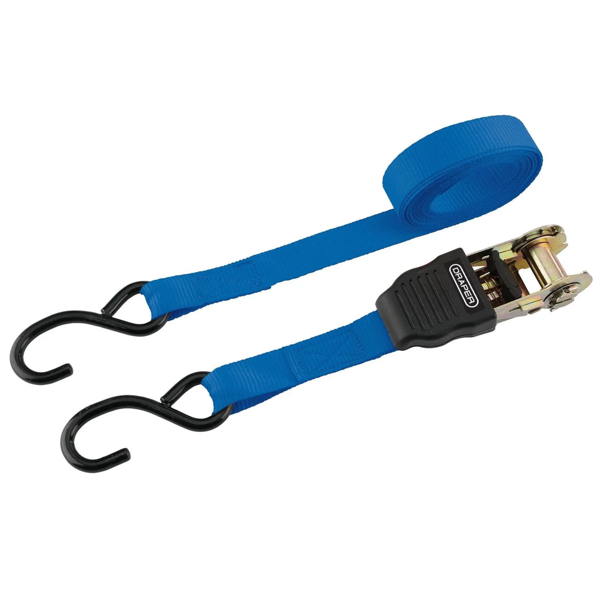 Draper Ratchet Tie Down Straps 4.5m x 25mm 225kg (4 Piece) 92771 White Rose Tools