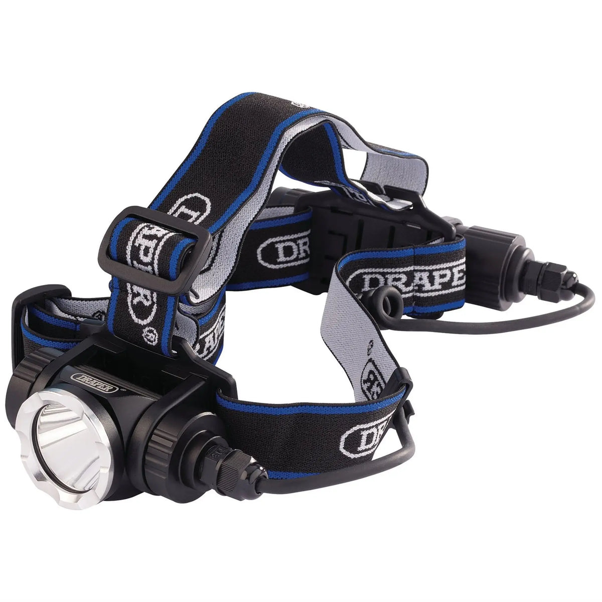 Draper Rechargeable LED Head Torch 10W 900 Lumens 90064 White Rose Tools
