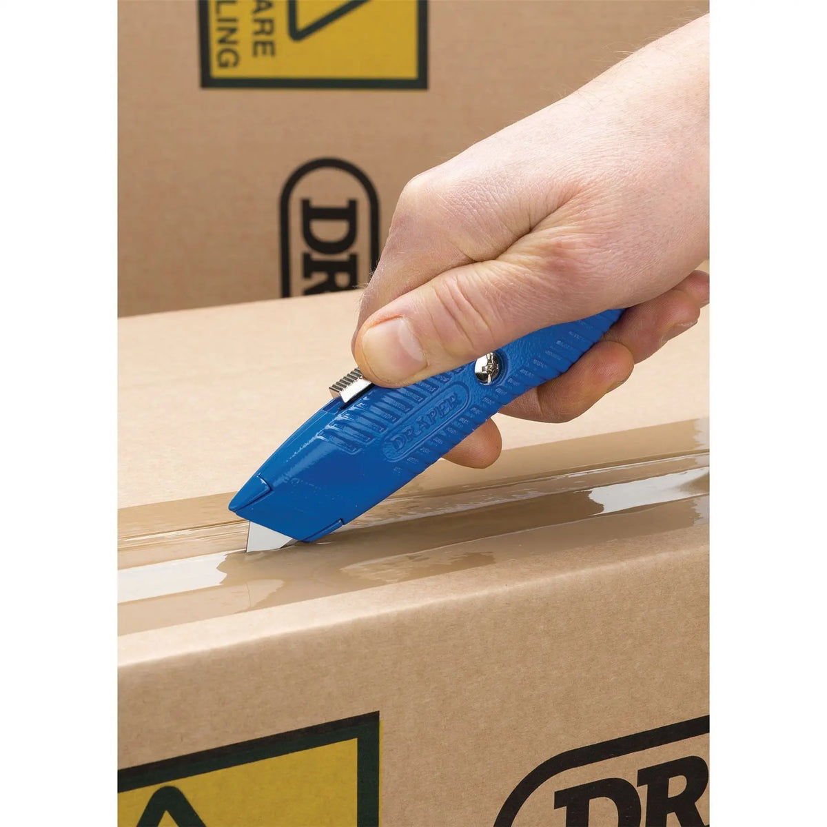 Draper Retractable Blade Trimming Knife with 5 x Blades 11529 White Rose Tools