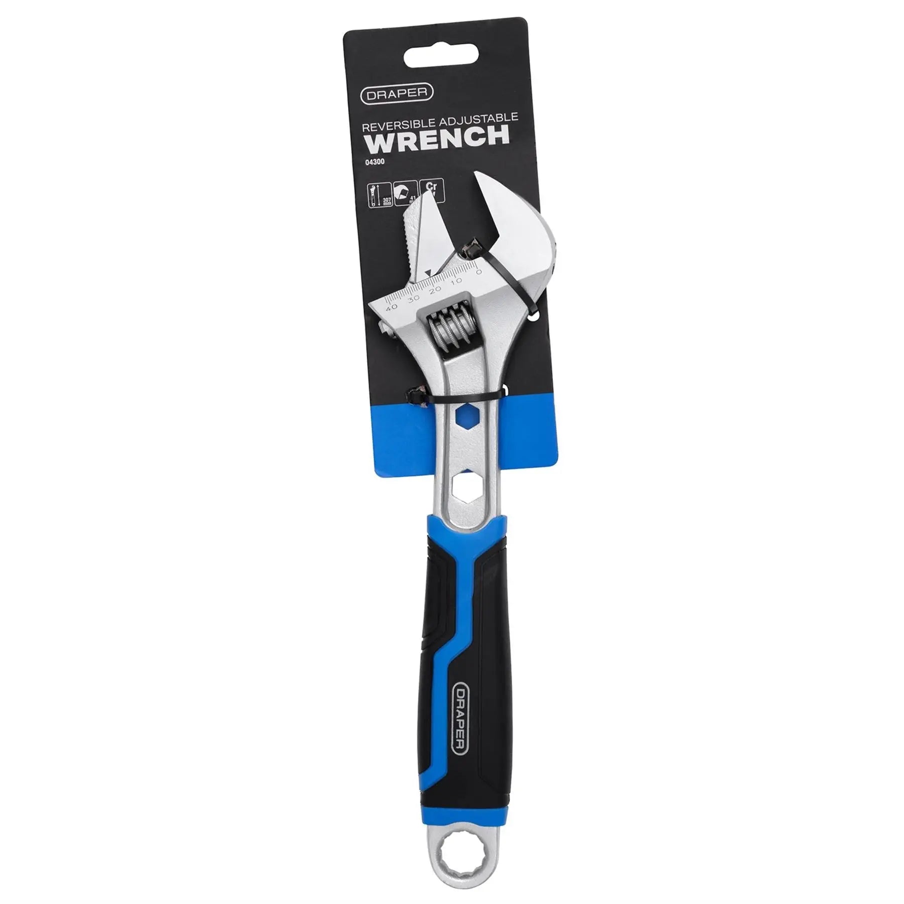 Draper Reversible Adjustable Wrench 300mm 04300 White Rose Tools