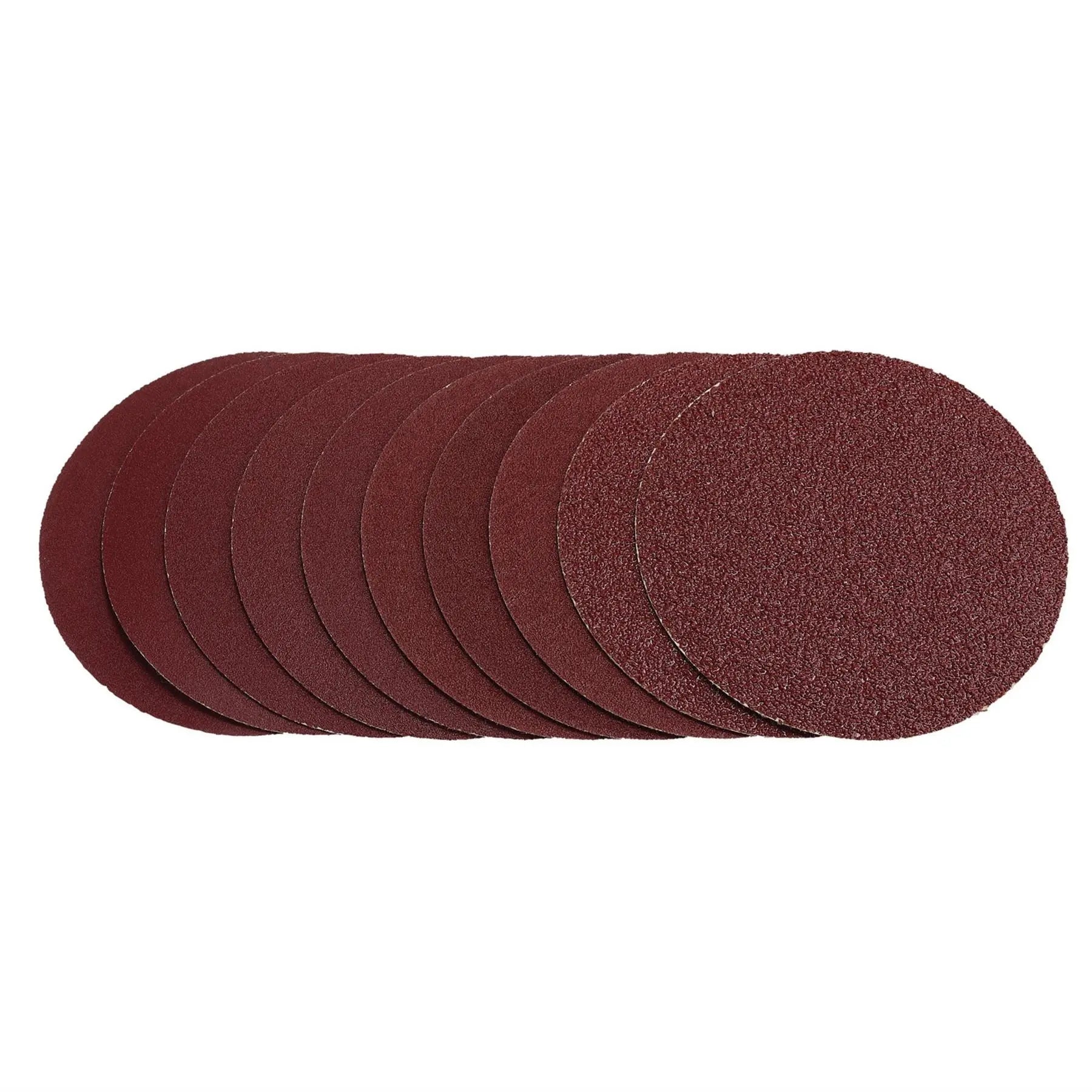 Draper Sanding Discs 125mm Hook & Loop Assorted Grit - 40G 80G 120G 240G (Pack of 10) 03158 White Rose Tools
