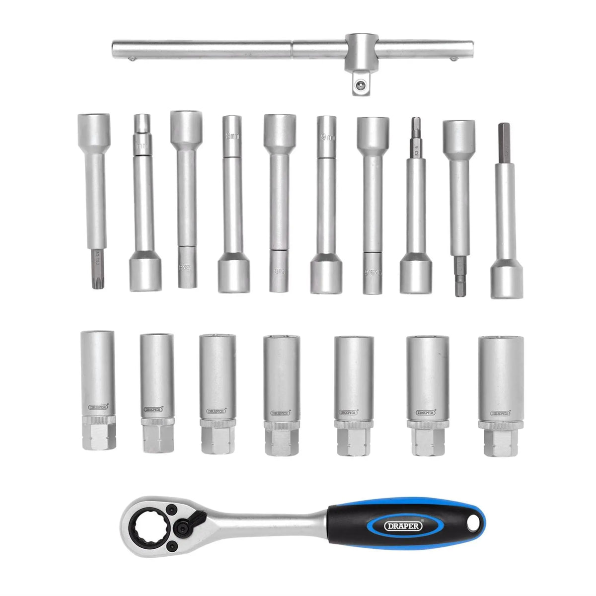 Draper Shock Absorber Strut Nut Kit 1/2" Sq. Dr. (19 Piece) 13604 White Rose Tools