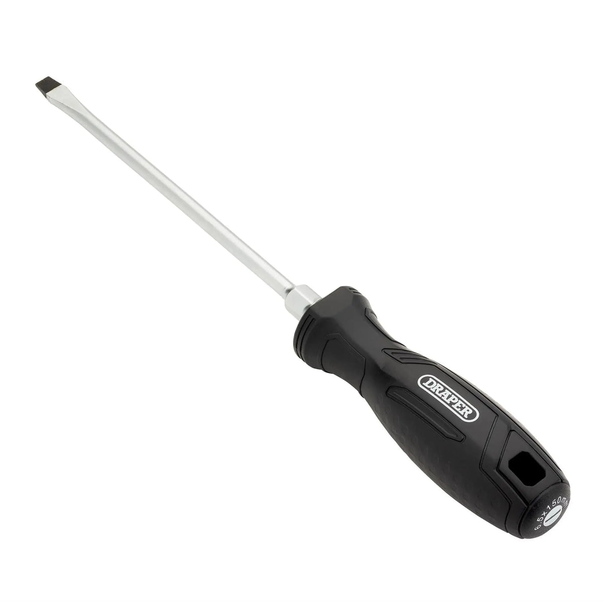 Draper Slotted Hard Grip Screwdriver 6.5 x 150mm 13542 White Rose Tools