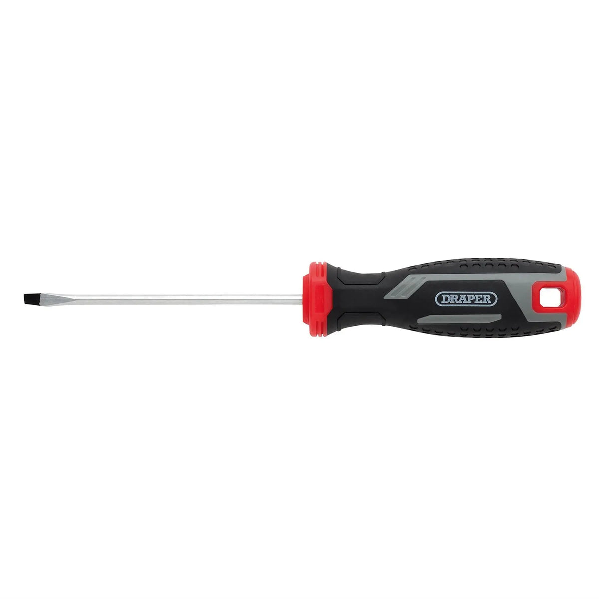 Draper Slotted Soft Grip Screwdriver SL4 x 100mm 13386 White Rose Tools