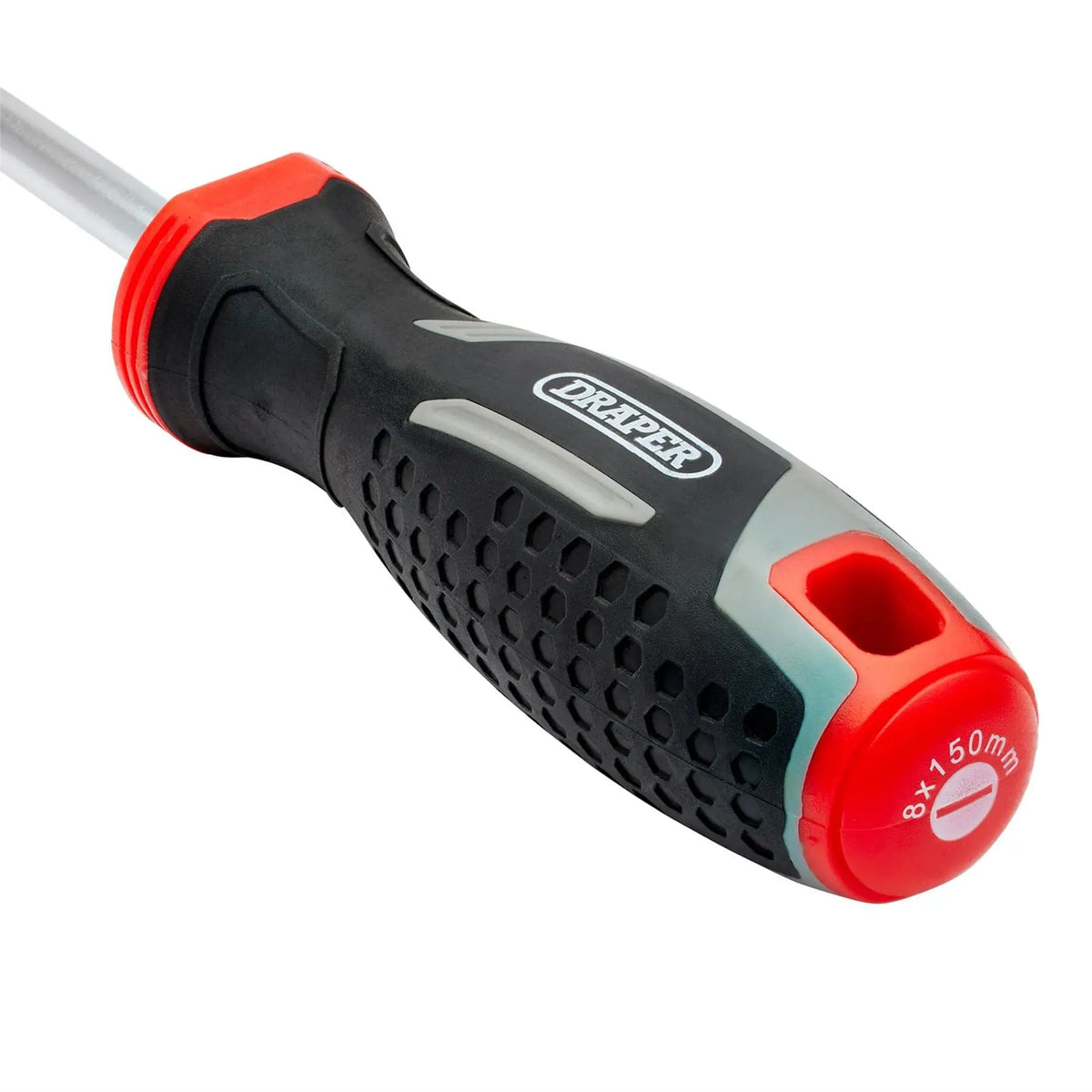 Draper Slotted Soft Grip Screwdriver SL8 x 150mm 13392 White Rose Tools