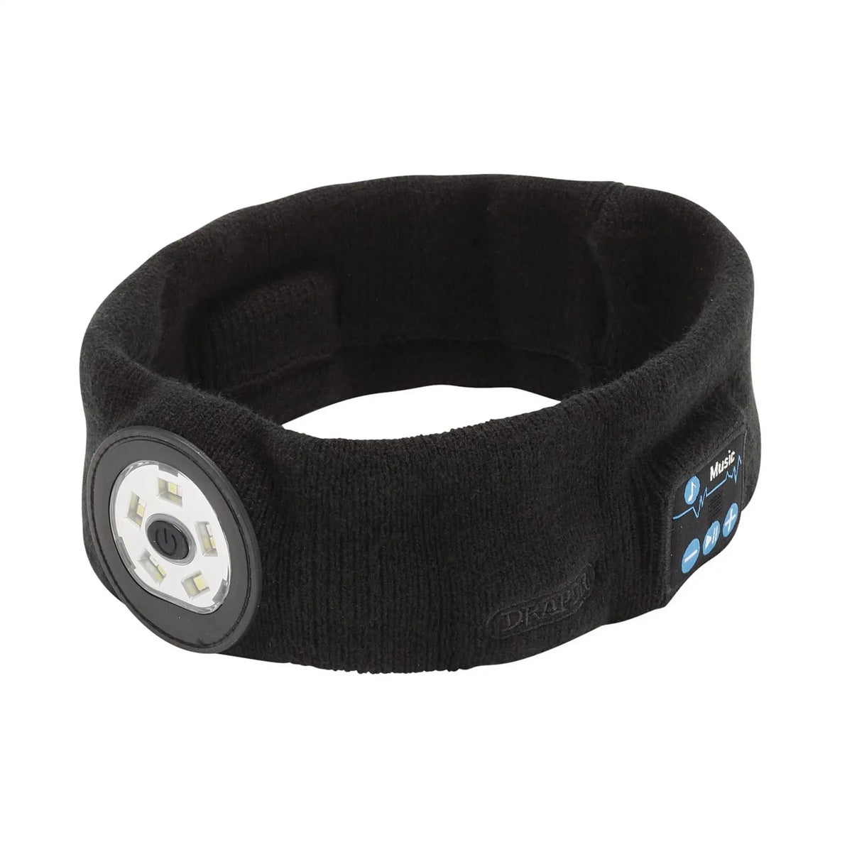 Draper Smart Wireless Rechargeable Headband with LED Head Torch and USB Charging Cable Black One Size 28344 White Rose Tools