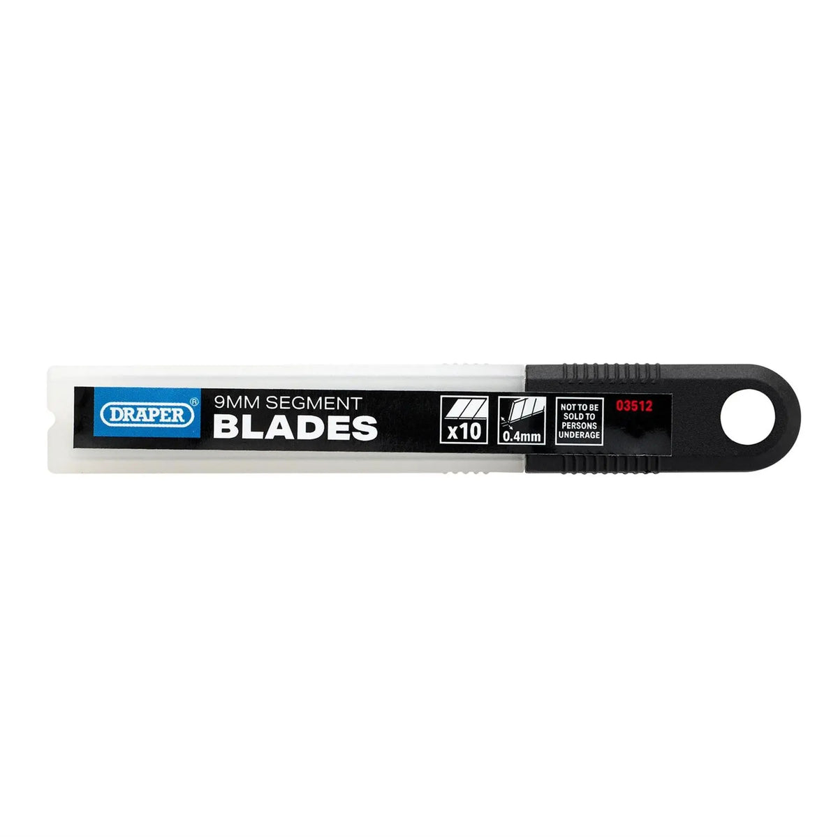 Draper Snap-Off Segment Knife Blades 9mm (Pack of 10) 03512 White Rose Tools