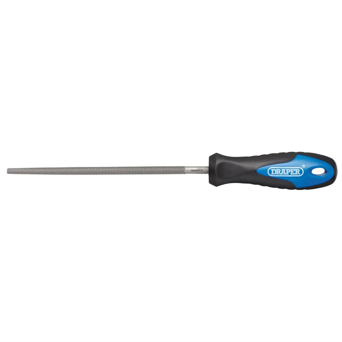 Draper Soft Grip Engineers Round File and Handle 150mm 00012 White Rose Tools
