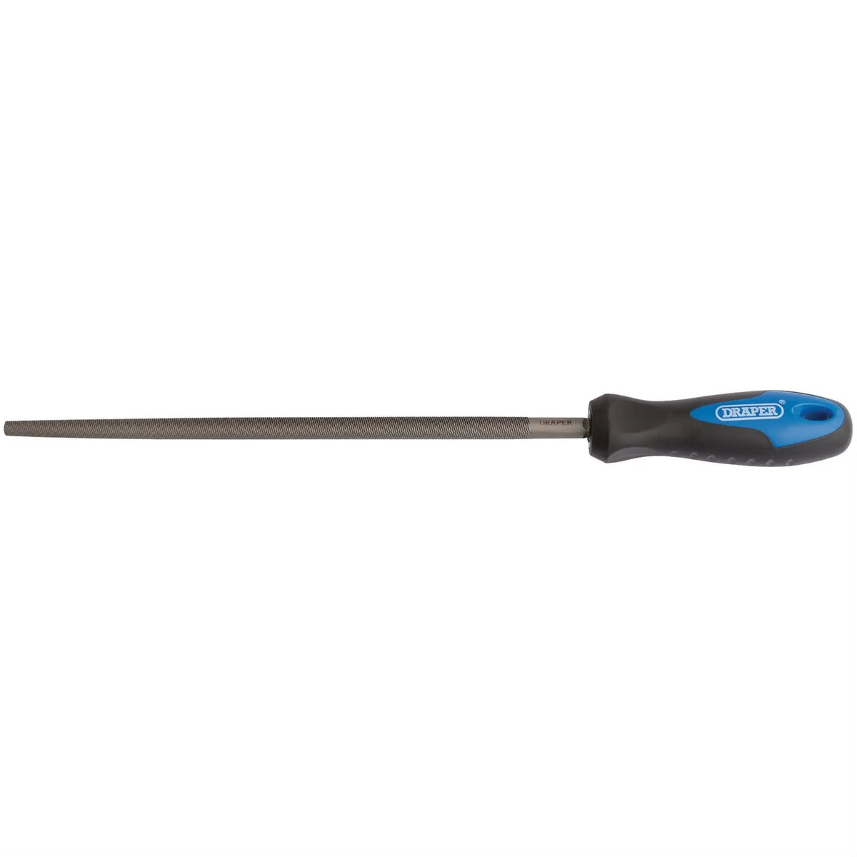 Draper Soft Grip Engineers Round File and Handle 250mm 00013 White Rose Tools