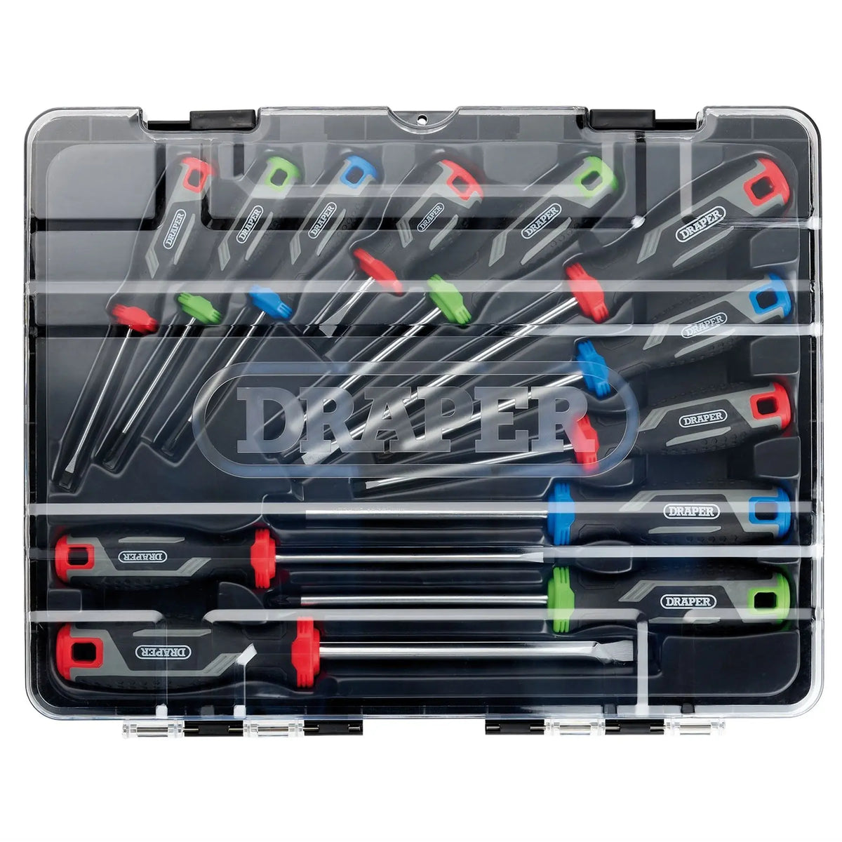Draper Soft Grip Screwdriver Set (12 Piece) 13436 White Rose Tools