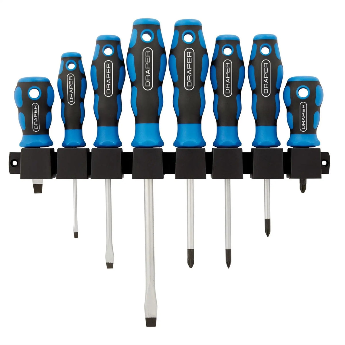 Draper Soft Grip Screwdriver Set (8 Piece) 48933 White Rose Tools