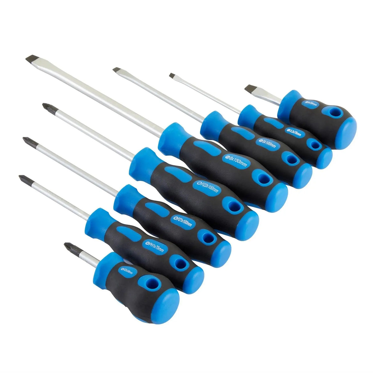 Draper Soft Grip Screwdriver Set (8 Piece) 48933 White Rose Tools