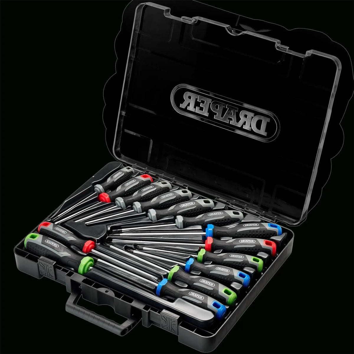 Draper Soft Grip Screwdriver Set with Draper TX-STAR® (14 Piece) 13437 White Rose Tools
