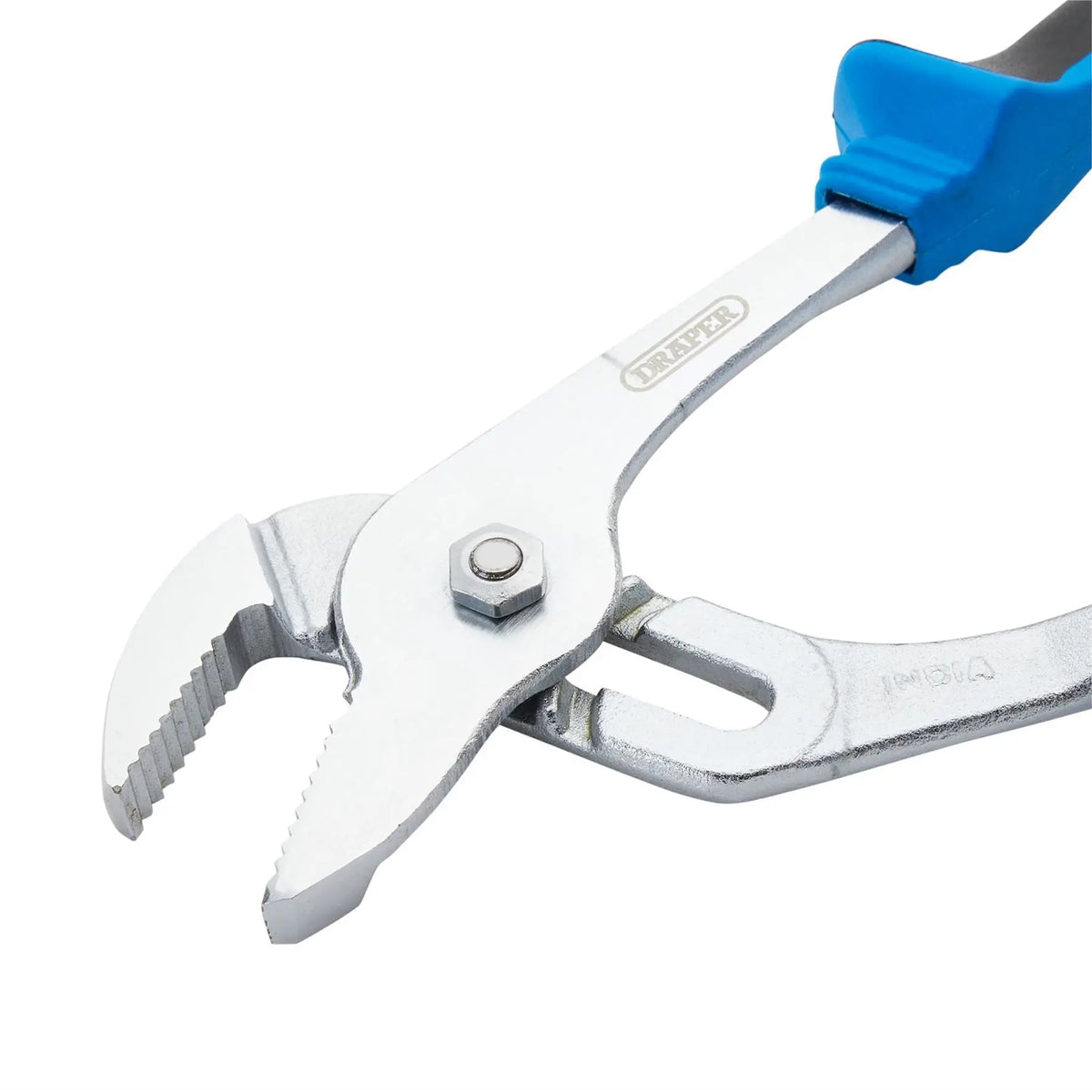 Draper Soft Grip Water Pump Pliers 240mm 33mm Capacity 45362 White Rose Tools