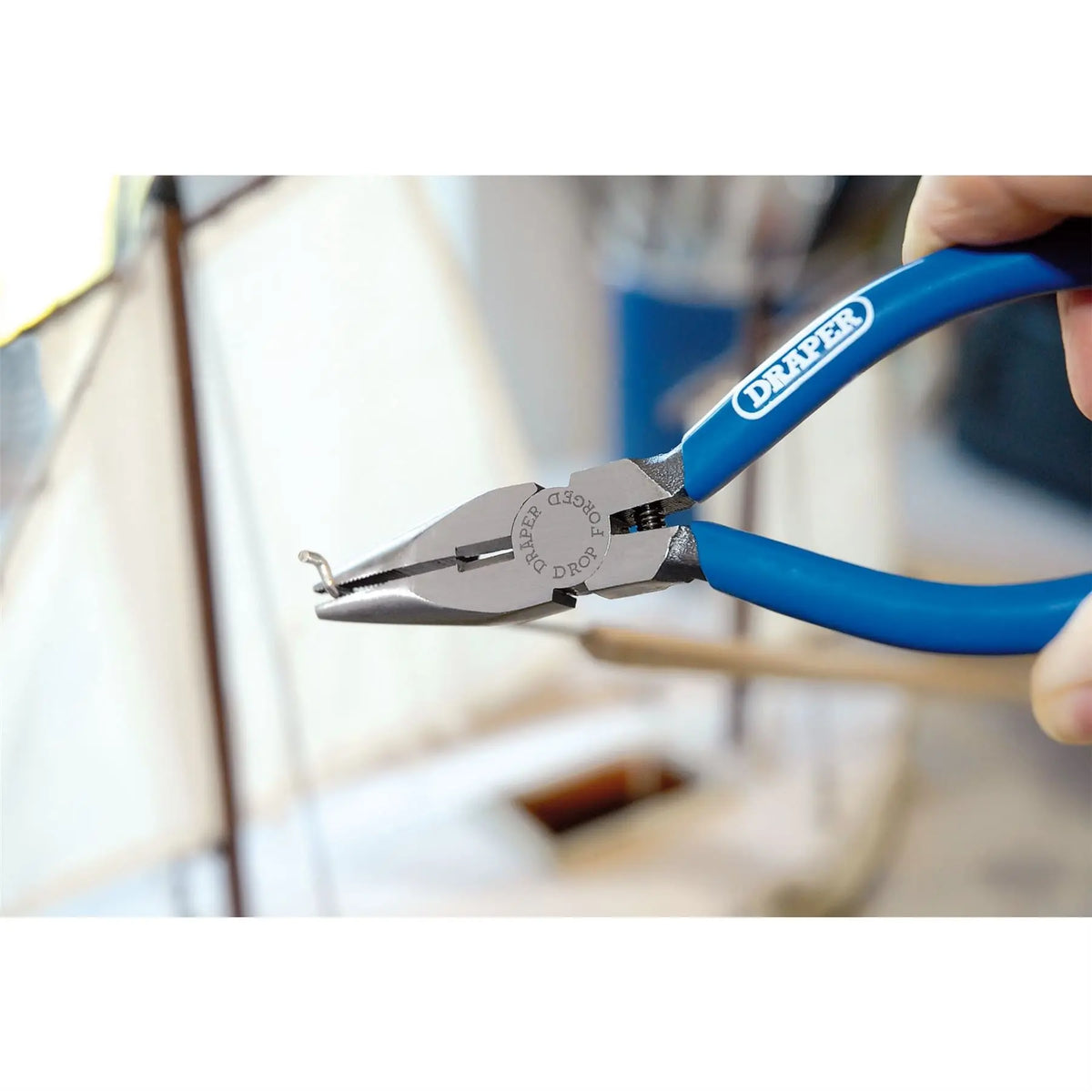 Draper Spring Loaded Long Nose Pliers 115mm 19647 White Rose Tools