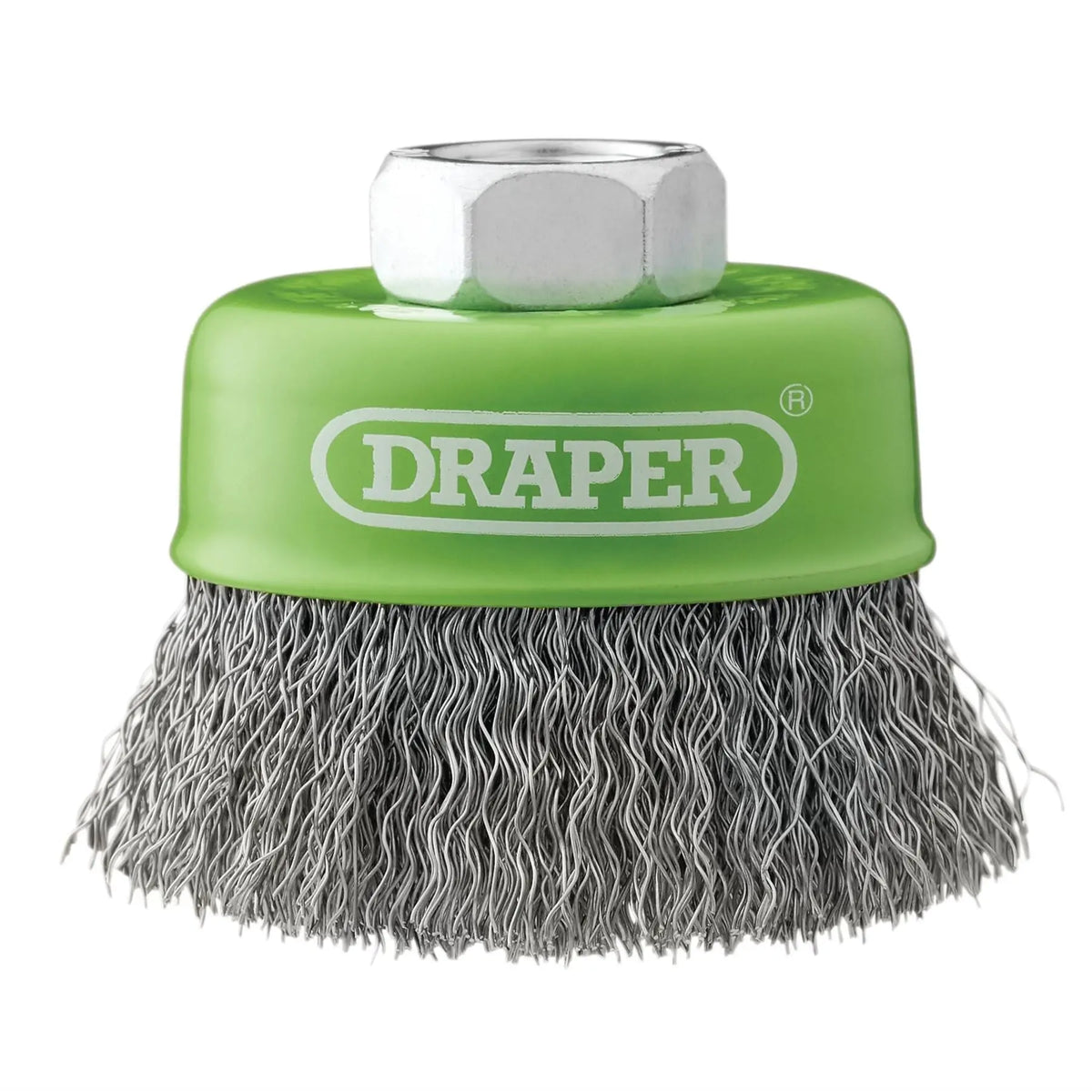 Draper Stainless-Steel Crimped Wire Cup Brush 65mm M14 08051 White Rose Tools