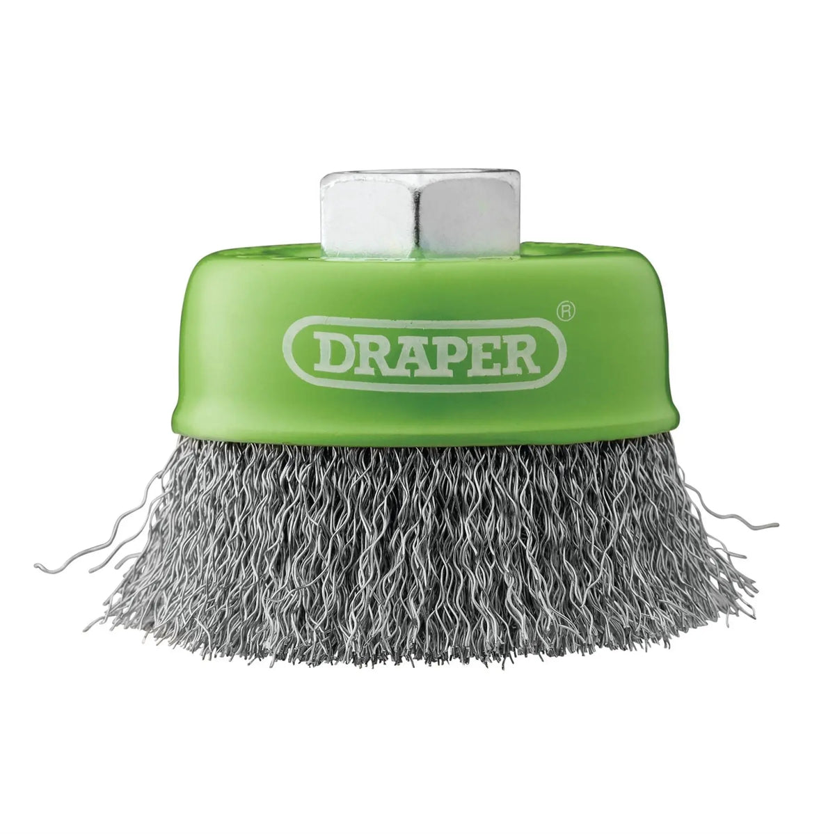 Draper Stainless-Steel Crimped Wire Cup Brush 75mm M14 08052 White Rose Tools