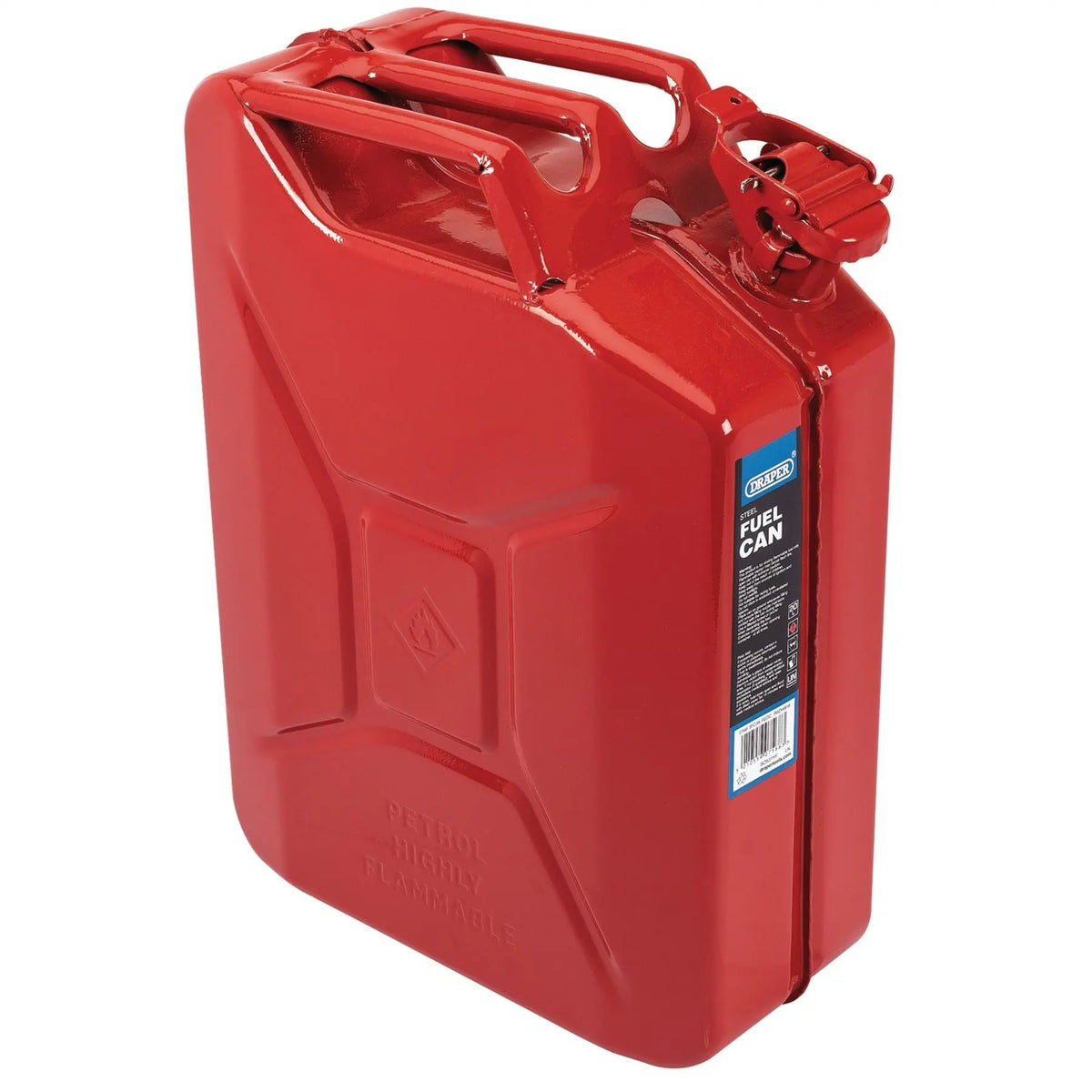 Draper Steel Fuel Can 20L Red 07568 White Rose Tools