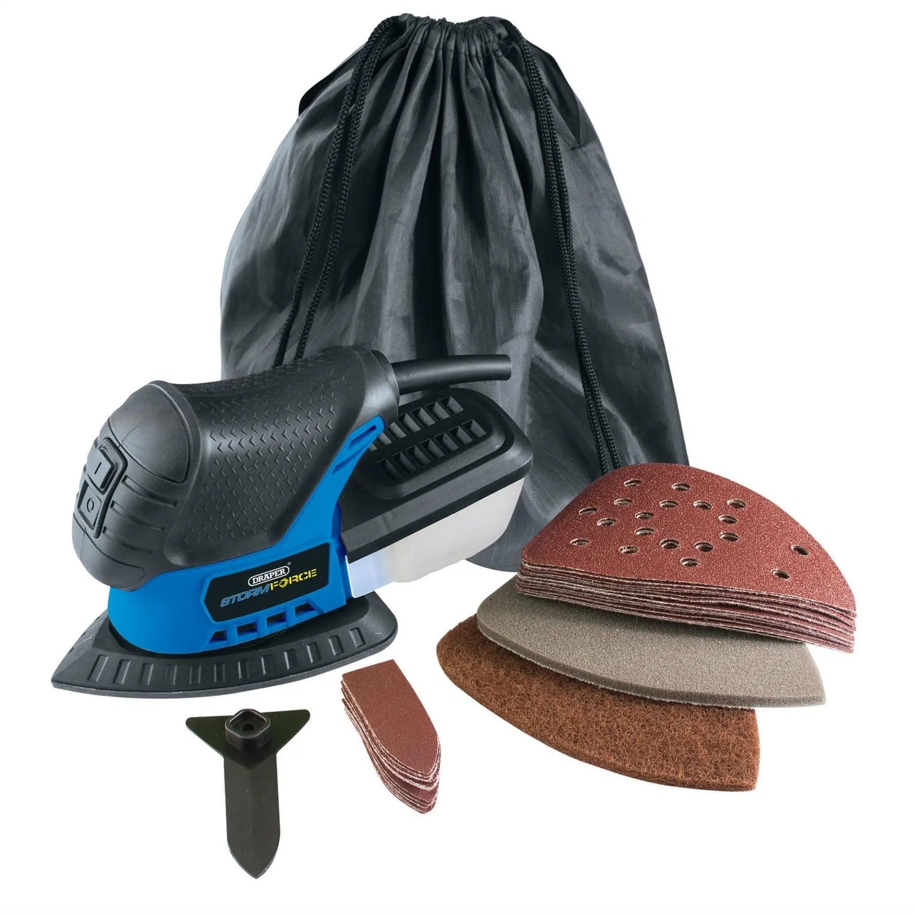 Draper Storm Force 230V Tri-Base Detail Sander 75W 02063 White Rose Tools