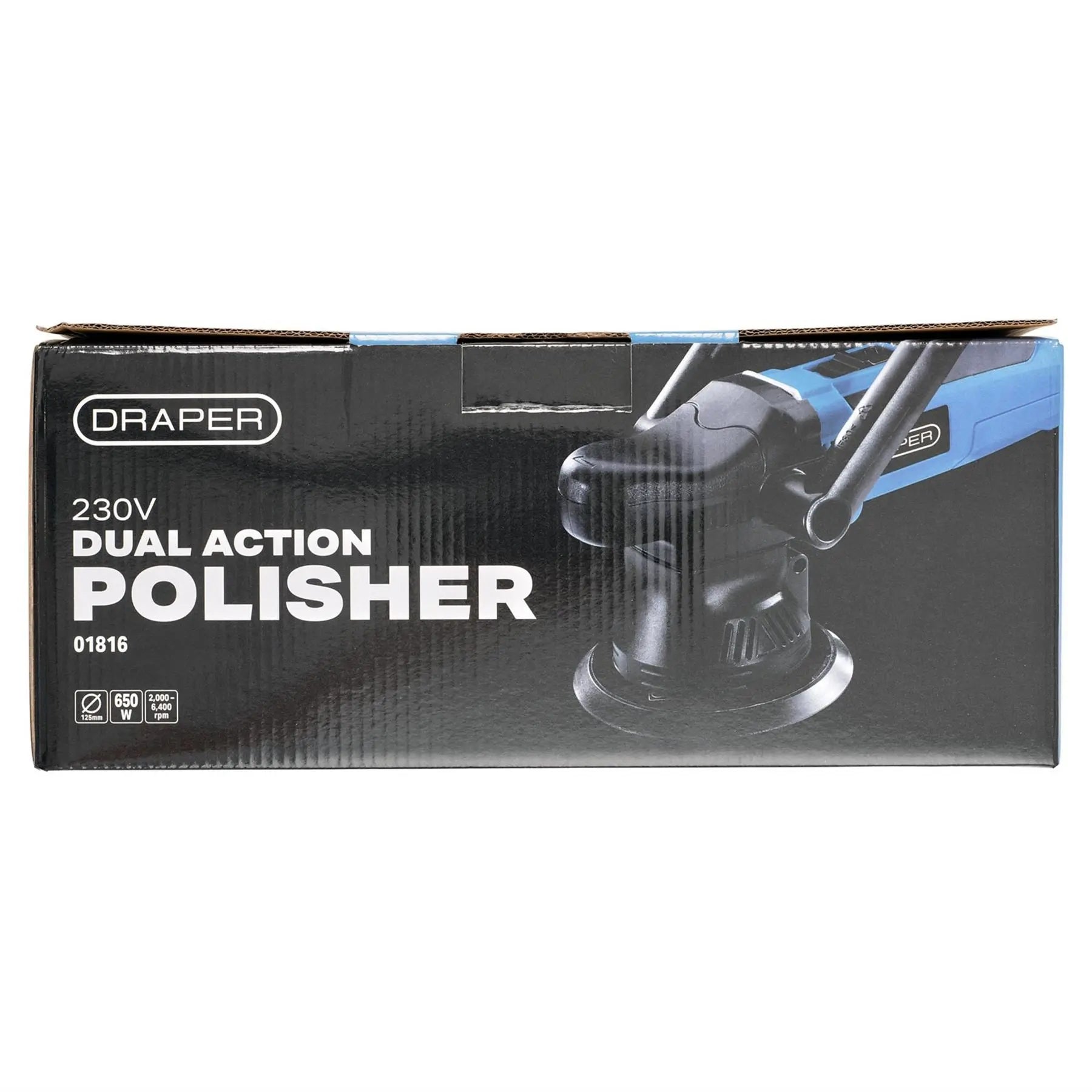 Draper Storm Force Dual Action Polisher 125mm 650W 01816 White Rose Tools