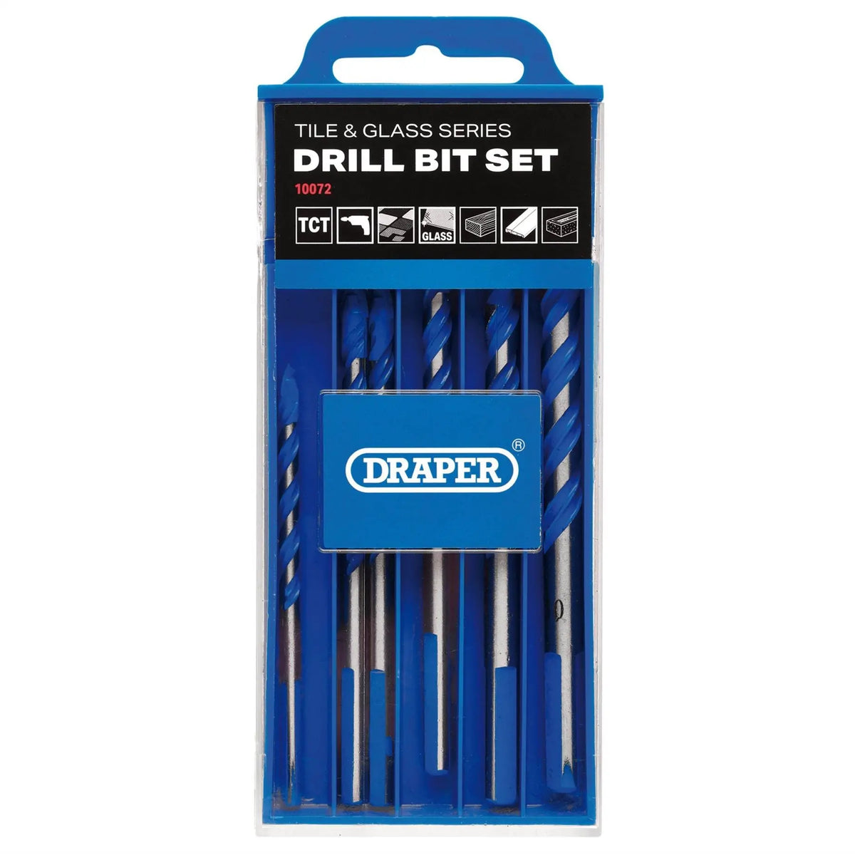 Draper TCT Tile and Glass Drill Bit Set (6 Piece) 10072 White Rose Tools