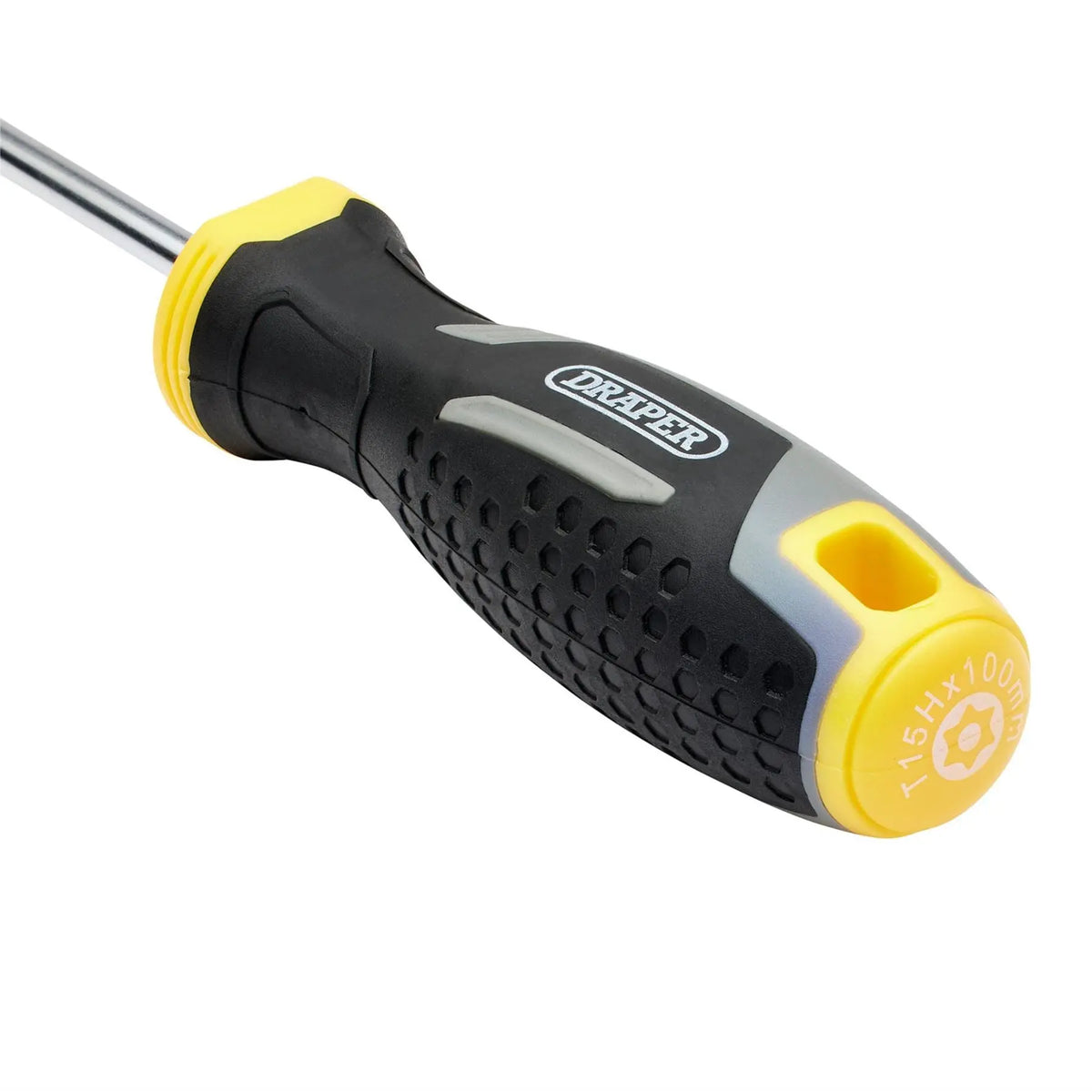 Draper TX-STAR® Tamperproof Soft Grip Screwdriver T15H x 100mm 13409 White Rose Tools