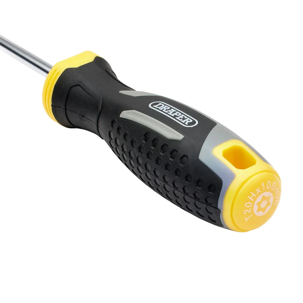 Draper TX-STAR® Tamperproof Soft Grip Screwdriver T20H x 100mm 13410 White Rose Tools