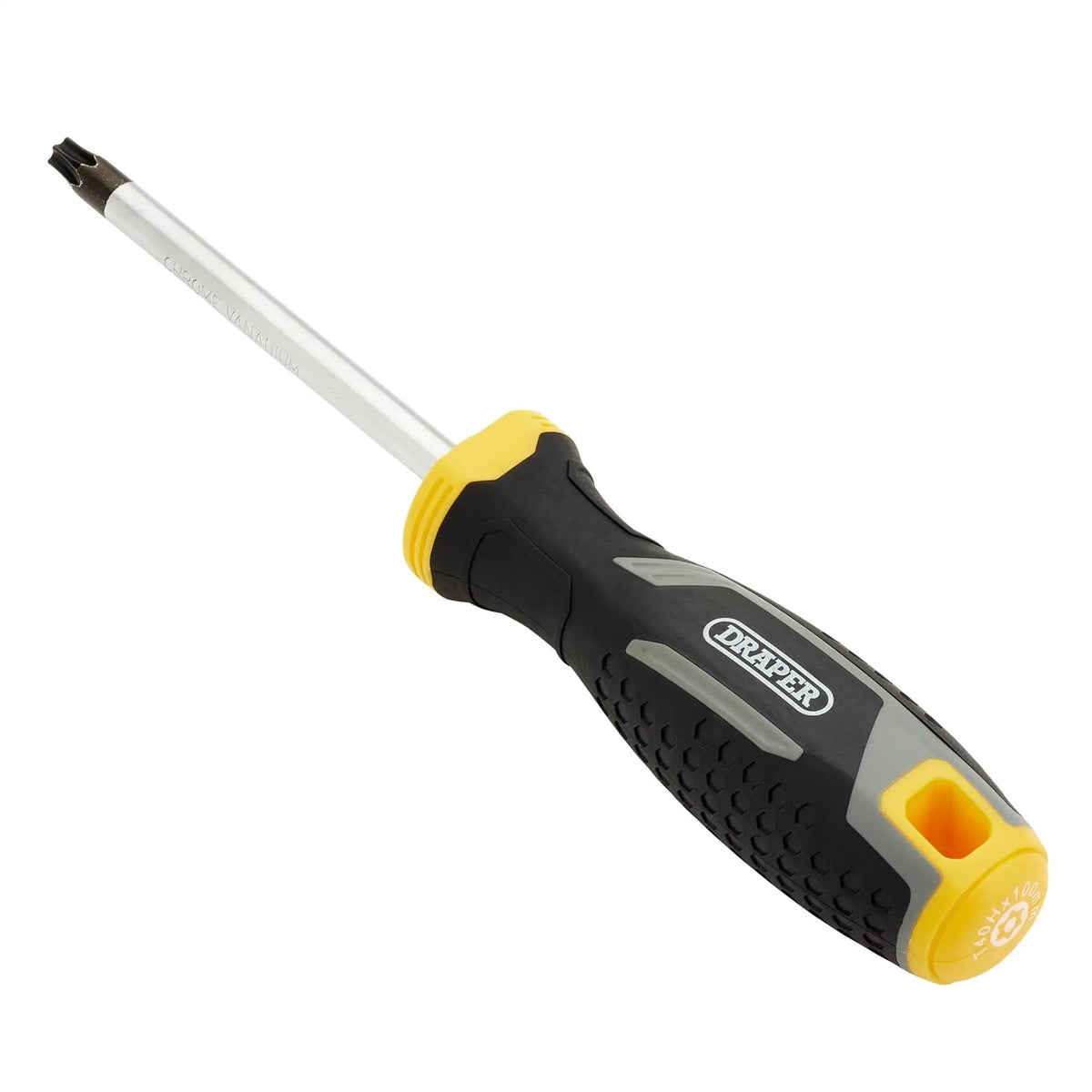 Draper TX-STAR® Tamperproof Soft Grip Screwdriver T40H x 100mm 13426 White Rose Tools