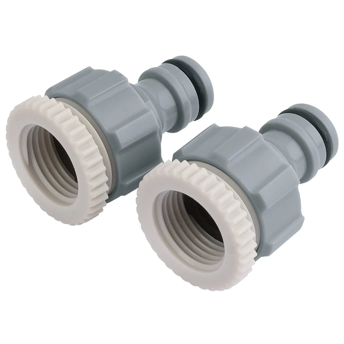 Draper Tap Connectors 1/2" and 3/4" (Pack of 2) 25907 White Rose Tools