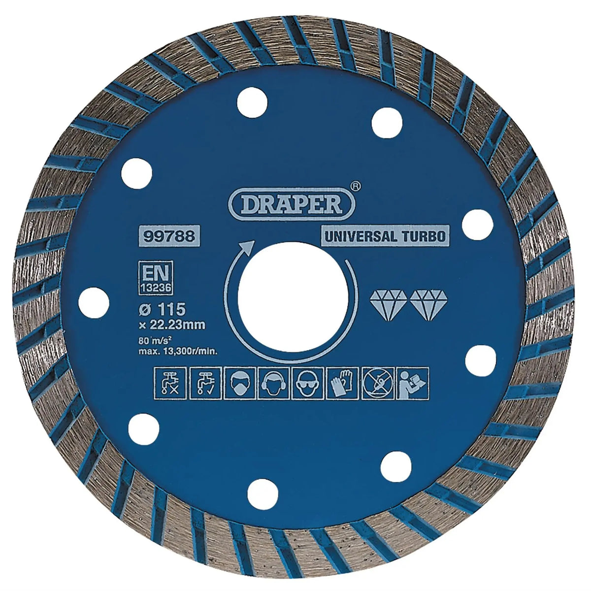 Draper Turbo Diamond Blade 115mm 99788 White Rose Tools