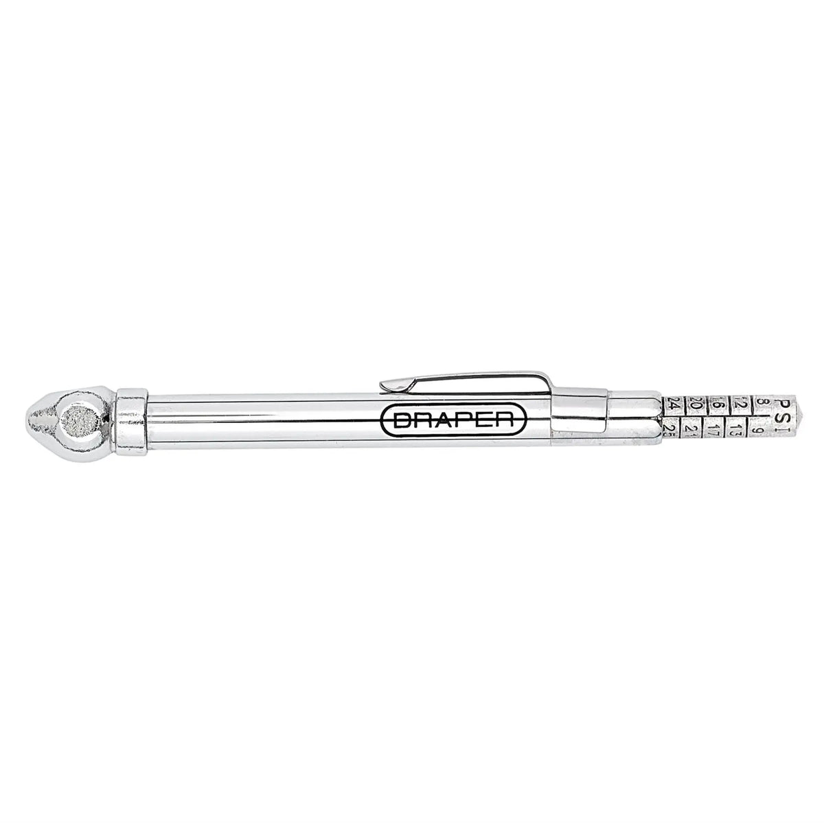 Draper Tyre Pressure Gauge with Side Mount 51541 White Rose Tools