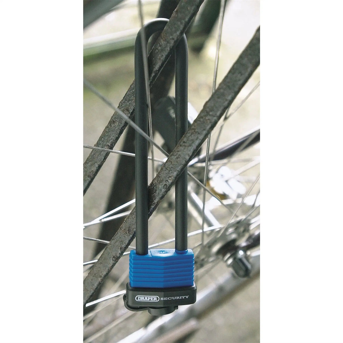 Draper U Bar Extra Long Shackle Lock with 2 Keys 62952 White Rose Tools