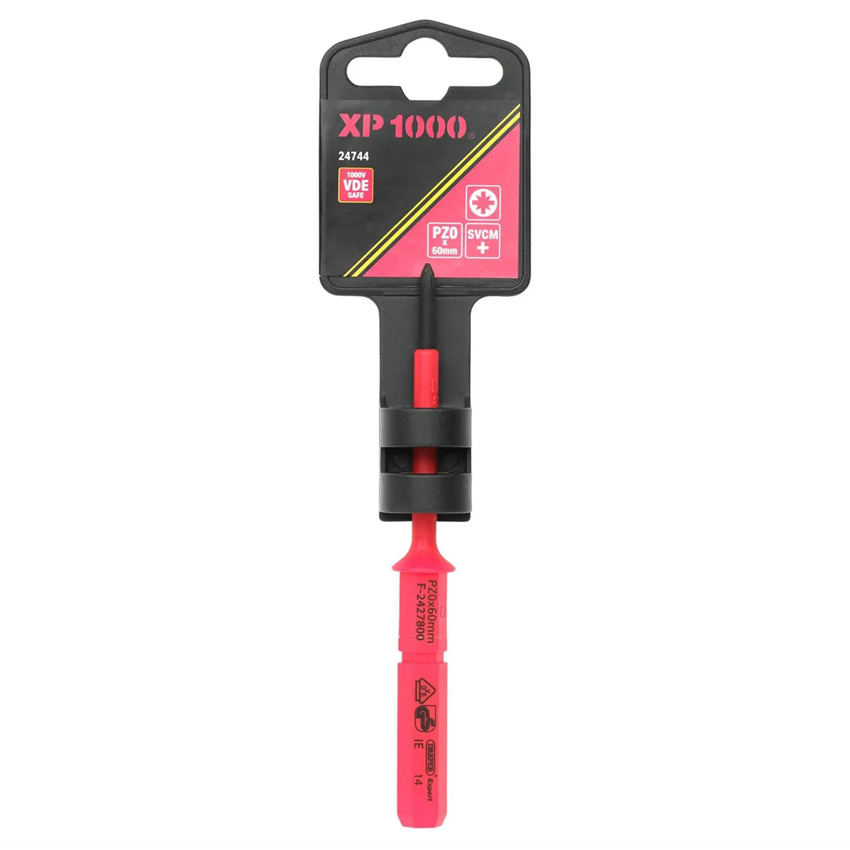Draper XP1000 VDE PZ Type Interchangeable Screwdriver Blade No.0 x 60mm 24744 White Rose Tools