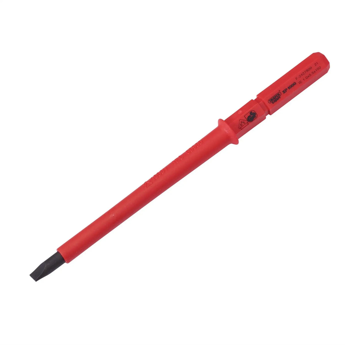 Draper XP1000 VDE Plain Slot Interchangeable Screwdriver Blade 5.5 x 100mm 24739 White Rose Tools