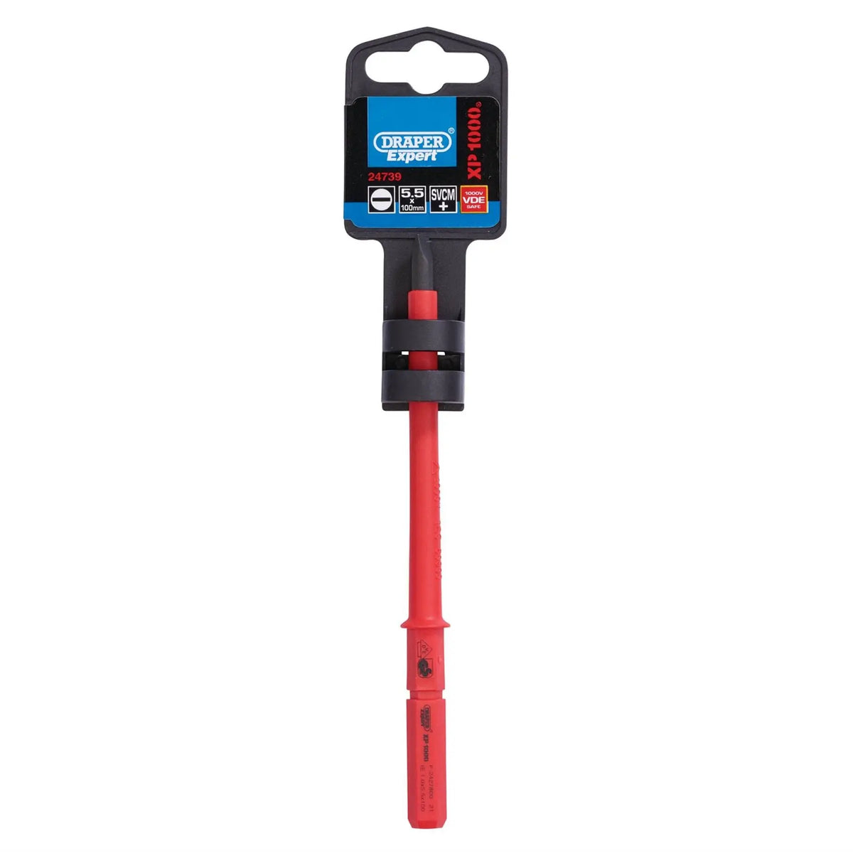 Draper XP1000 VDE Plain Slot Interchangeable Screwdriver Blade 5.5 x 100mm 24739 White Rose Tools