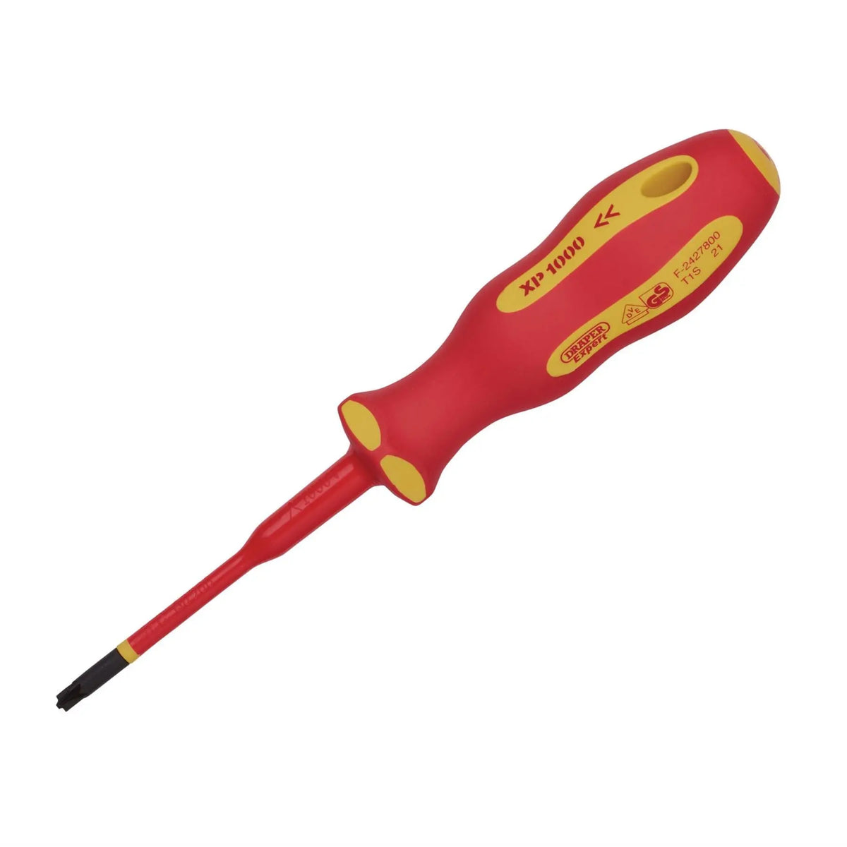 Draper XP1000 VDE Slimline PZ/SL Type Screwdriver No.1 x 80mm 02254 White Rose Tools