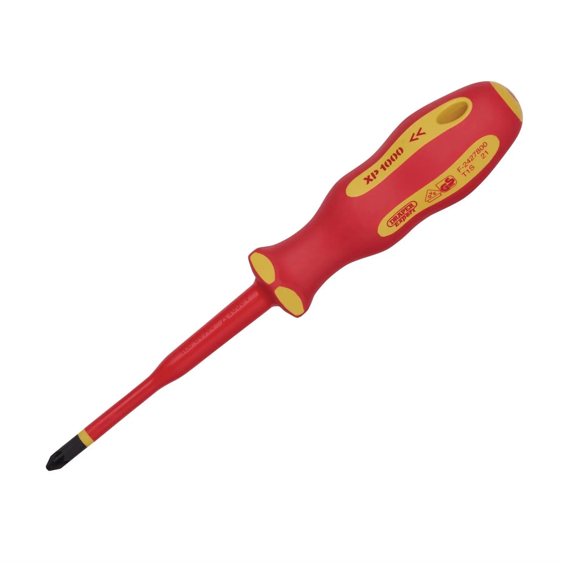 Draper XP1000 VDE Slimline PZ Type Screwdriver No.2 x 100mm 02166 White Rose Tools