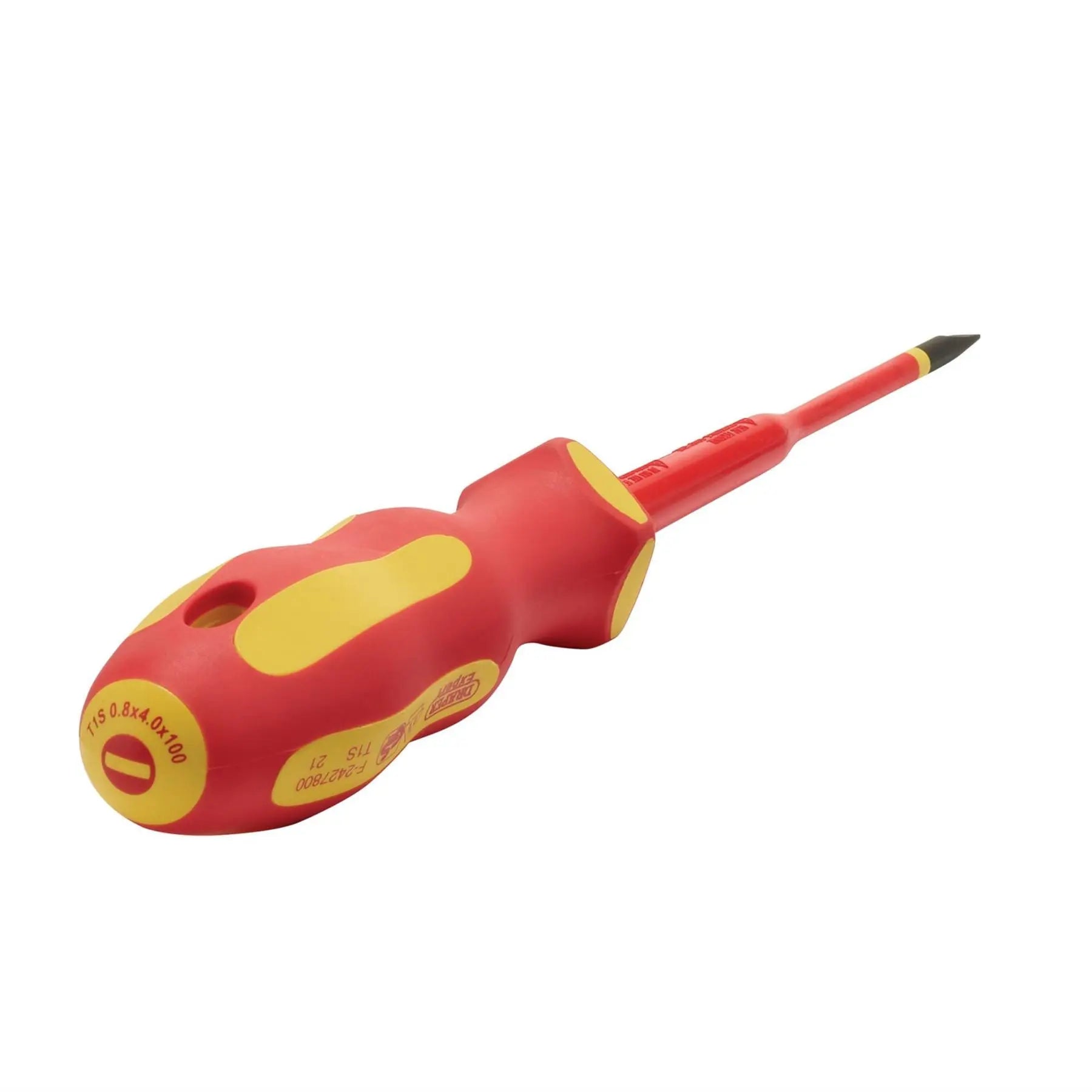 Draper XP1000 VDE Slimline Plain Slot Screwdriver 4 x 100mm 02160 White Rose Tools