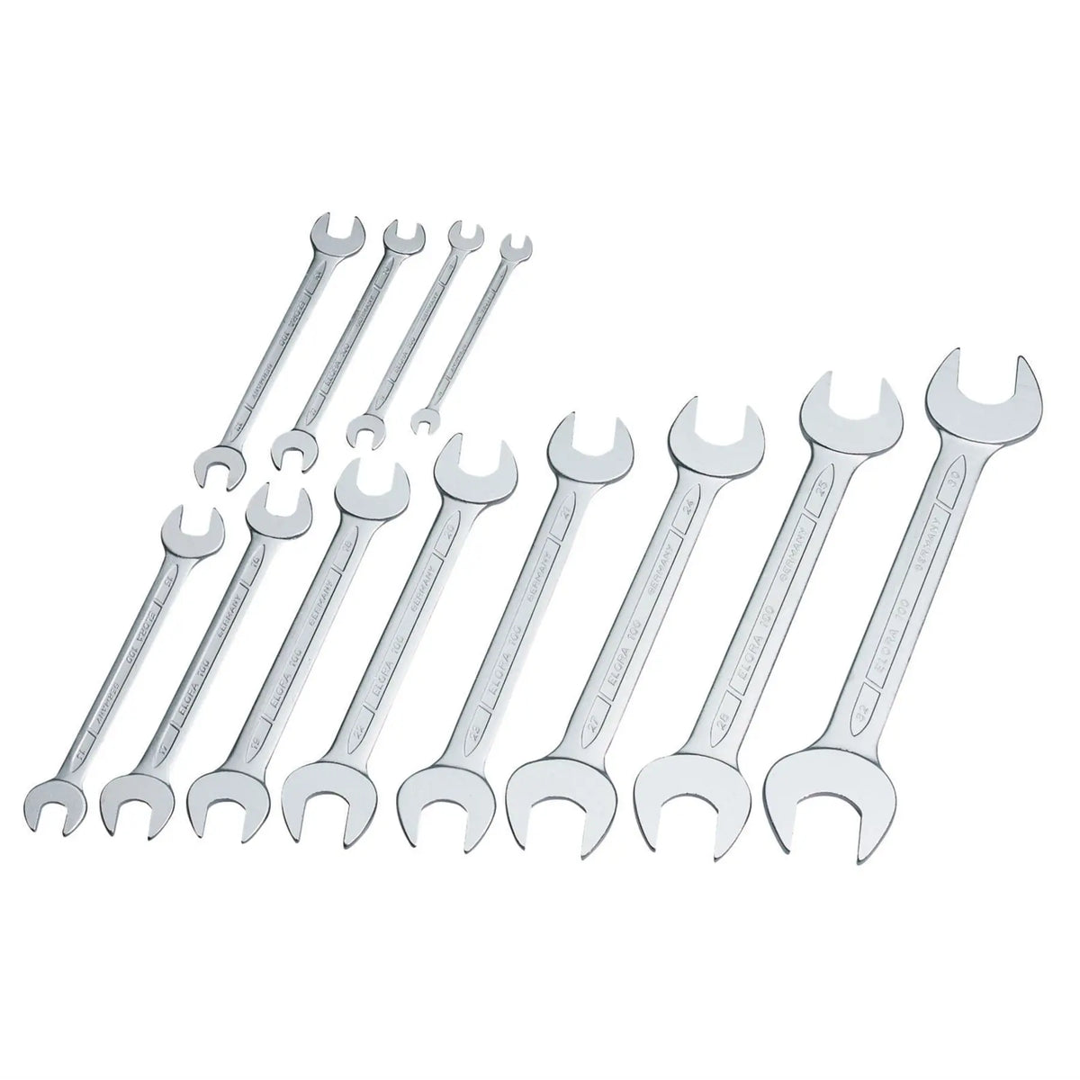 Elora Long Metric Open End Spanner Set (12 Piece) 01276 White Rose Tools
